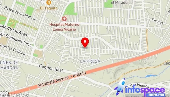 mapa de San Marcos Bus stop en San Marcos Huixtoco