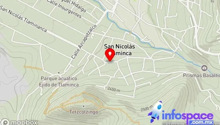 mapa de San Nicolas Tlaminca  en San Nicolás Tlaminca