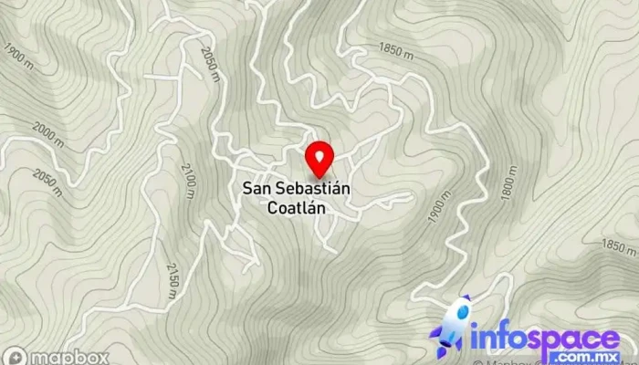 mapa de San Sebastián Coatlán  en San Sebastián Coatlán