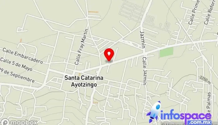 mapa de Santa Catarina Ayotzingo Bus stop en Santa Catarina Ayotzingo