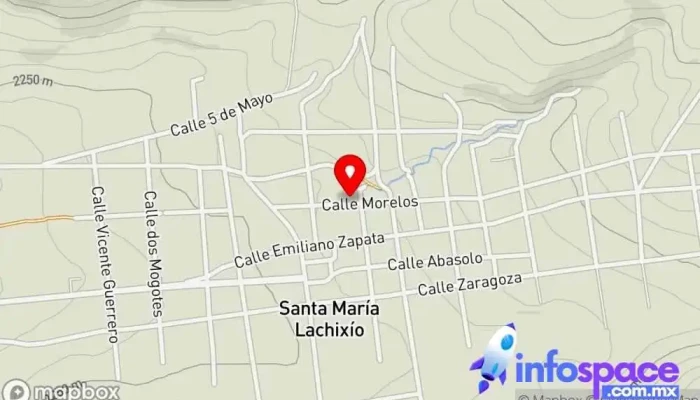 mapa de Santa María Lachixío  en Oaxaca