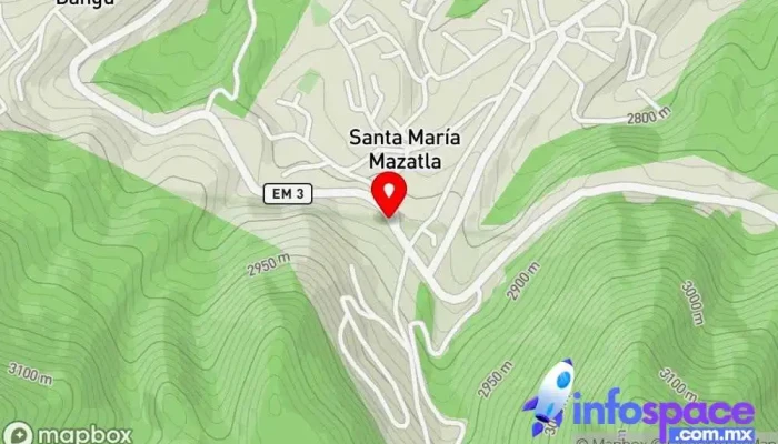 mapa de Santa María Mazatla Bus stop en Santa María Mazatla