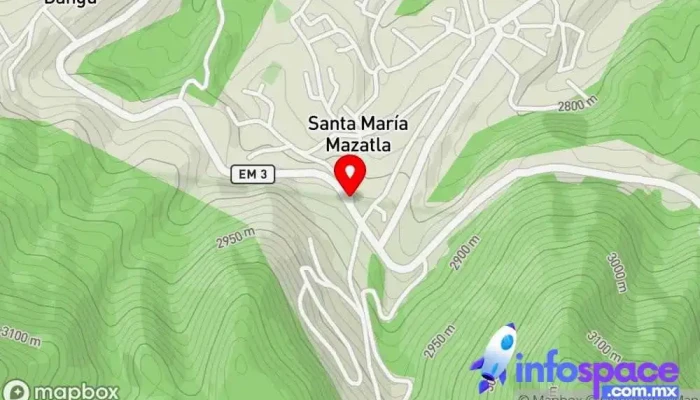mapa de Santa María Mazatla Bus stop en Santa María Mazatla