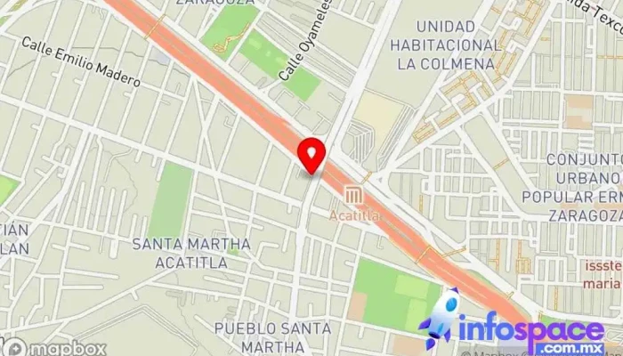 mapa de Santa Martha Acatitla Bus Station Bus stop en Ciudad de México