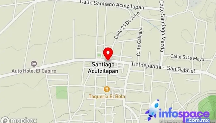 mapa de Santiago Acutzilapan estado de México Museo, Atracción turística en Santiago Acutzilapan