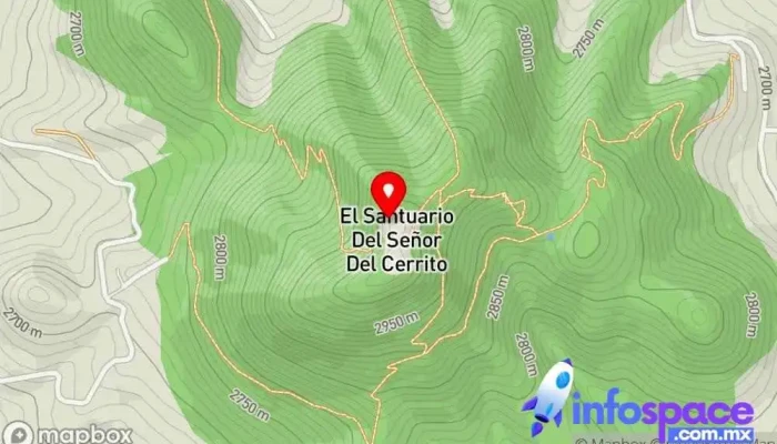 mapa de Santuario Del Señor Del Cerrito Iglesia católica, Atracción turística en Manzana Tercera de Santa Cruz Tepexpan
