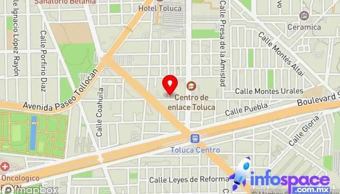 mapa de Servicios Especiales Toluca S.A. de C.V. Agencia de viajes, Agencia de alquiler de autobuses en Toluca de Lerdo