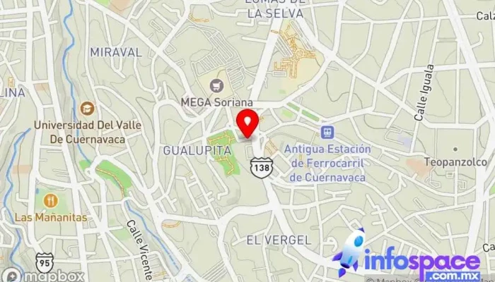 mapa de Sitio Terminal La Selva Servicio de taxis en Cuernavaca