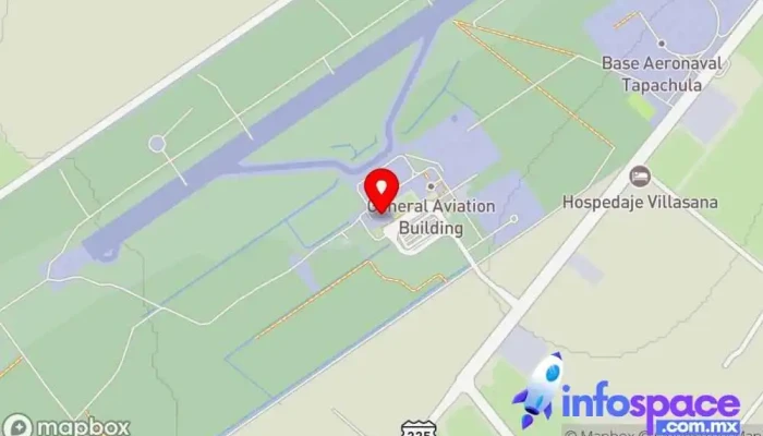 mapa de Subdelegación Local de Migración, Aeropuerto Internacional de Tapachula Oficina del gobierno federal en Tapachula