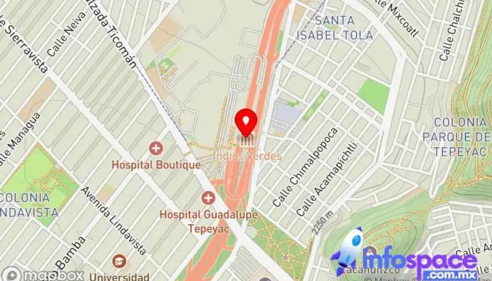 mapa de TAQUILLA FILOMENO MATA SANTA CLARA Servicio de transporte en Gustavo A. Madero, Ciudad de México