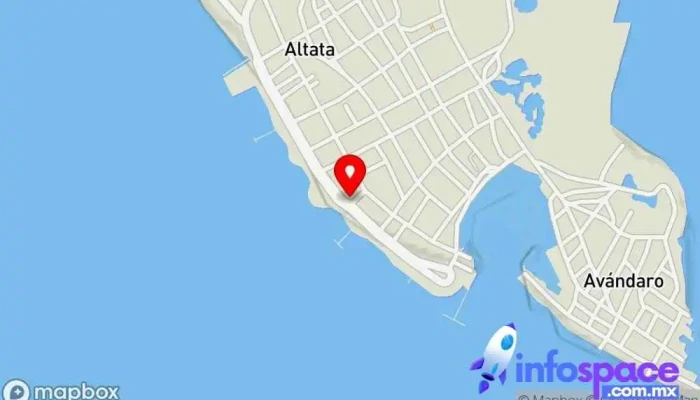mapa de Tecate Six Malecón Altata Cervecería en Altata