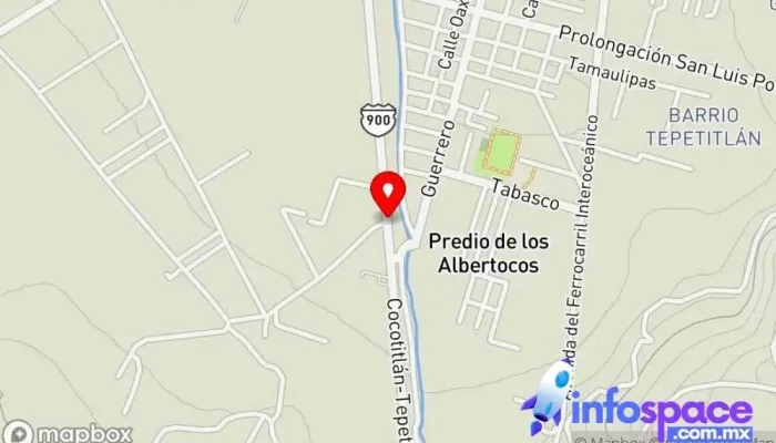 mapa de Temamatla Bus stop en Estado de México