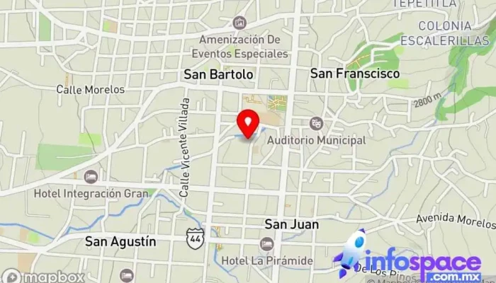 mapa de Temazcalli Xiuhtecuhtli Aparcamiento en Xalatlaco