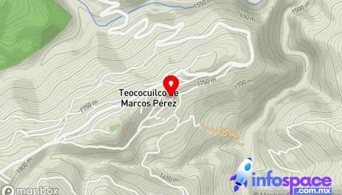 mapa de Teococuilco de Marcos Pérez  en Teococuilco de Marcos Pérez