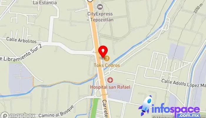 mapa de Tepotzotlan Central Bus Station Estación de autobuses en Tepotzotlán