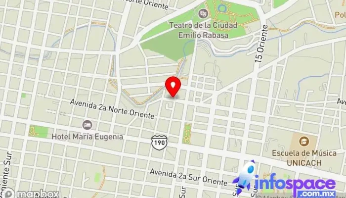 mapa de Terminal Acala-Tuxtla Servicio de transporte en Hidalgo