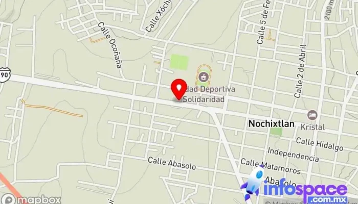 mapa de Terminal ADO AU SUR Nochixtlán Empresa de autobuses, Comercio en Asunción Nochixtlán