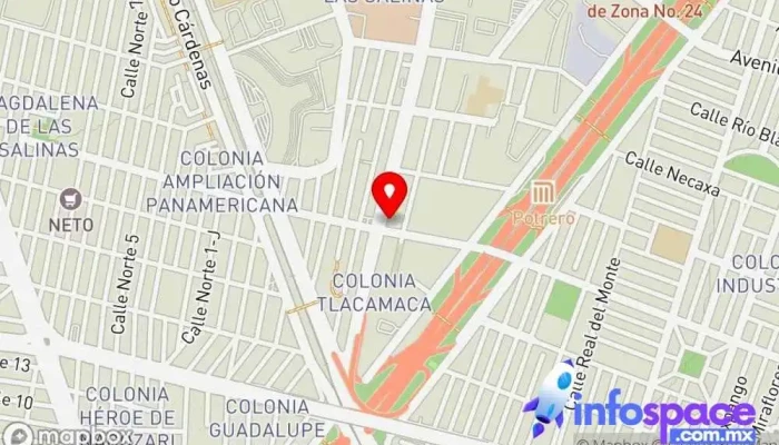 mapa de Terminal ADO POLÍTECNICO Servicio de transporte en Gustavo A. Madero, Ciudad de México