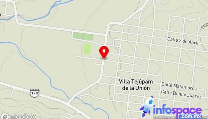 mapa de Terminal ADO SUR de Tejupam Agencia de viajes en Villa Tejúpam de la Unión