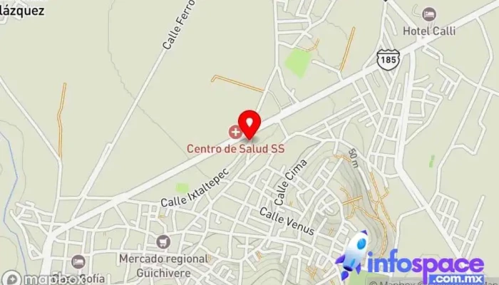 mapa de Terminal ADO Tehuantepec Agencia expendedora de billetes de autobús en Santo <span class=