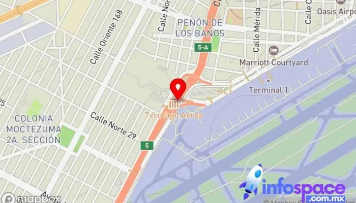 mapa de Terminal Aérea Estación de metro en Ciudad de México