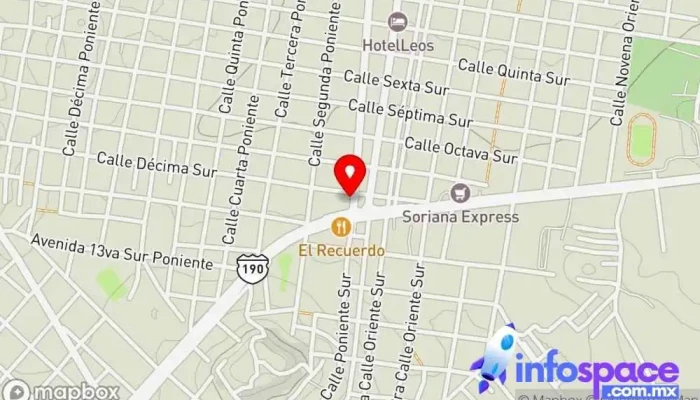 mapa de Terminal Aexa Servicio de transporte en Cintalapa de Figueroa