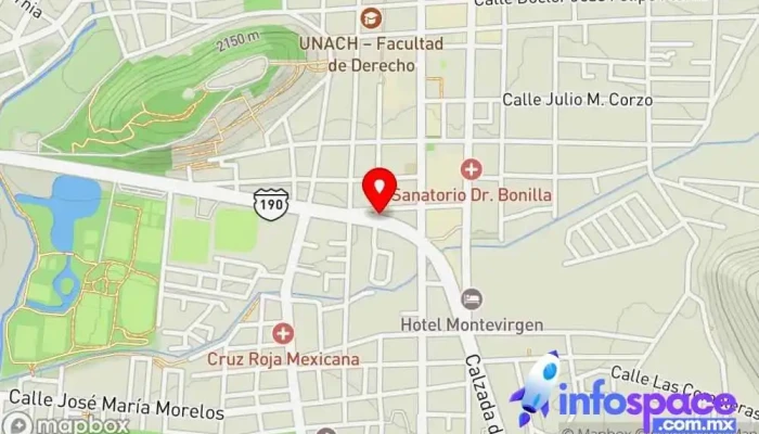 mapa de Terminal Altamirano Servicio de transporte en San Cristóbal de las Casas