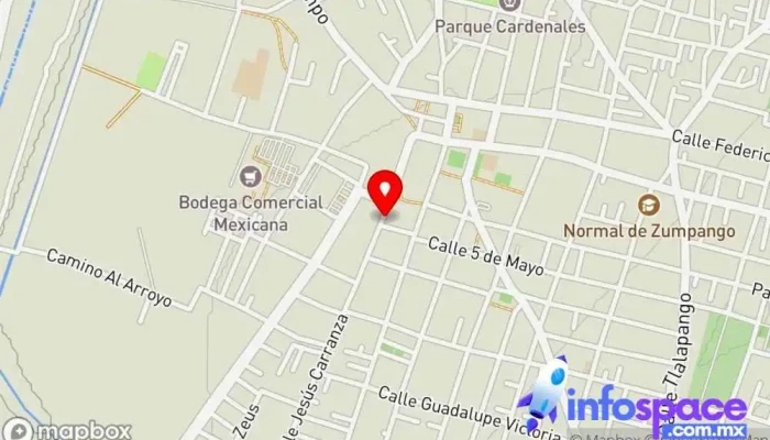 mapa de Terminal AMO Servicio de transporte en Zumpango de Ocampo