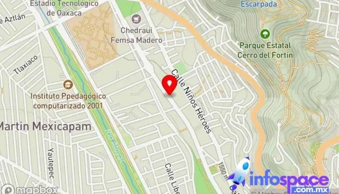 mapa de Terminal Autobuses Unidos Santa Rosa Estación de autobuses en Oaxaca de Juárez