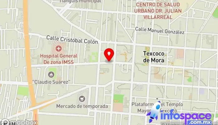 mapa de Terminal Camionera Teotihuacanos / Tepetitlán, Nicolas Brávo Bus stop en Texcoco de Mora