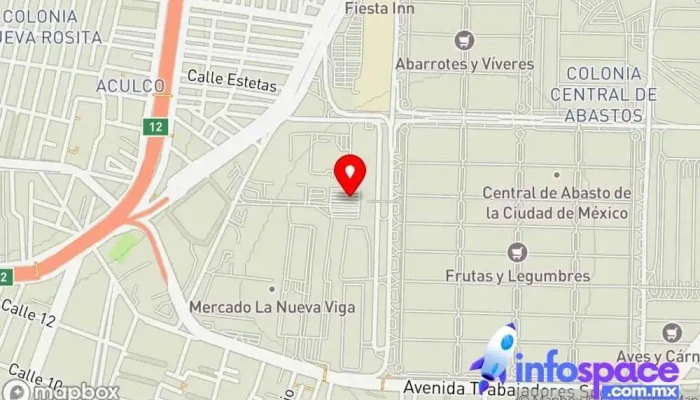 mapa de Terminal Central de Abastos Estación de autobuses en Ciudad de México