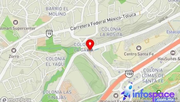 mapa de Terminal Centro Comercial Santa Fé Bus stop en Ciudad de México