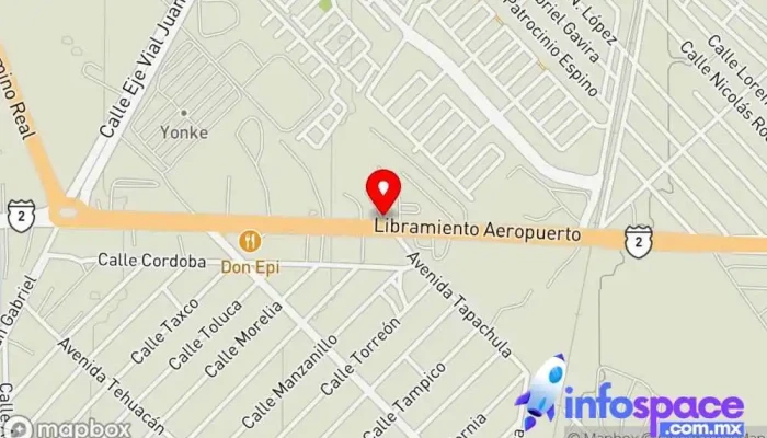 mapa de terminal de autobuses 5a Servicio de transporte en Juárez