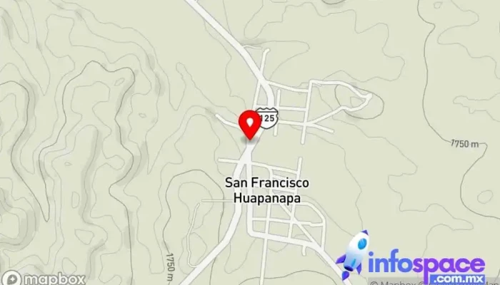 mapa de Terminal De Autobuses A U Tienda de alimentación en San Francisco Huapanapan