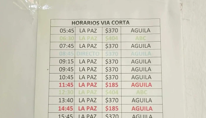 Terminal De Autobuses Aguila Donde - Cabo San Lucas