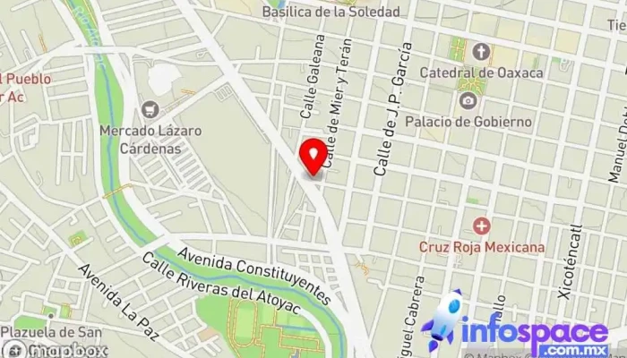 mapa de Terminal de Autobuses ATSA Empresa de autobuses en Oaxaca de Juárez
