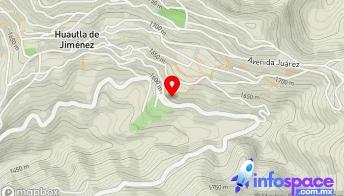 mapa de Terminal de Autobuses AU Servicio de transporte en Huautla de Jiménez