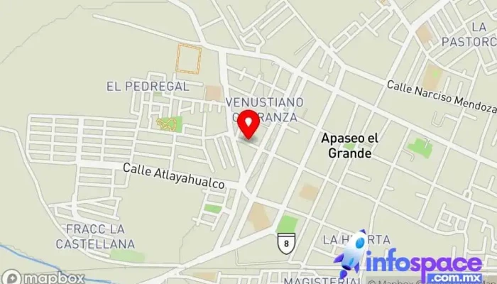 mapa de Terminal de Autobuses de Apaseo el Grande Servicio de transporte en Apaseo el Grande