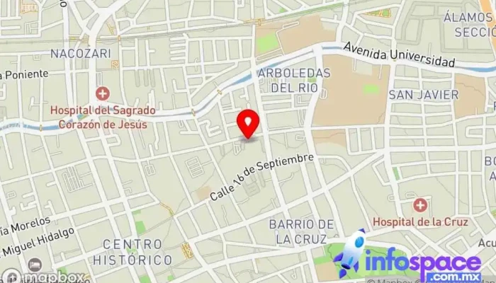 mapa de Terminal de Autobuses de Querétaro  en Santiago de Querétaro