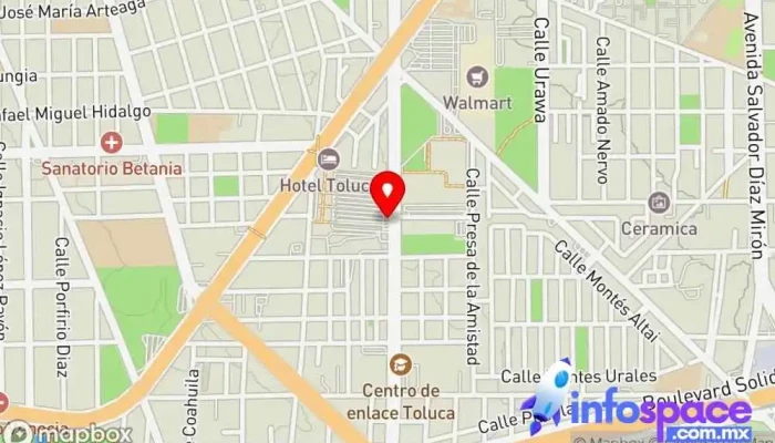 mapa de Terminal de autobuses de Toluca Aparcamiento en Toluca de Lerdo
