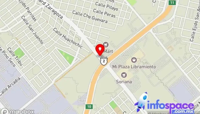 mapa de Terminal de autobuses Empresa de autobuses en Juárez