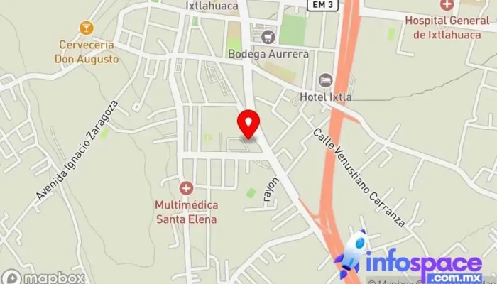 mapa de Terminal de autobuses Servicio de transporte en Ixtlahuaca de Rayón