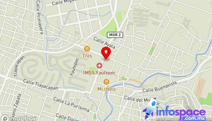 mapa de TERMINAL DE AUTOBUSES  en Yautepec de Zaragoza