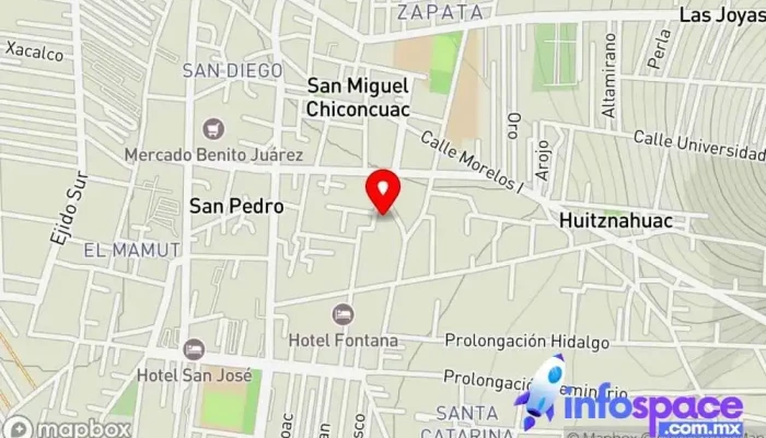mapa de Terminal de autobuses México Texcoco Empresa de autobuses en Chiconcuac de Juárez