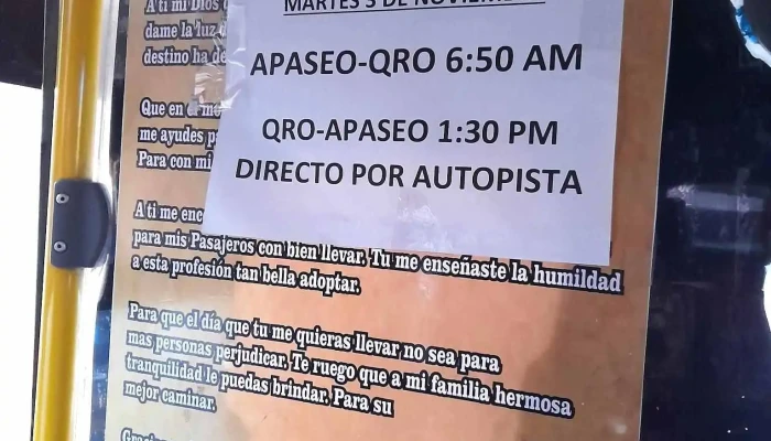 Terminal De Autobuses Noroeste -  Direccion - Apaseo El Grande