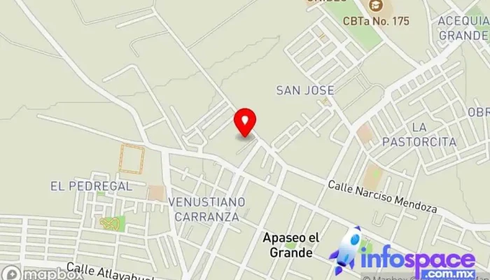 mapa de Terminal de Autobuses Noroeste Servicio de transporte en Apaseo el Grande
