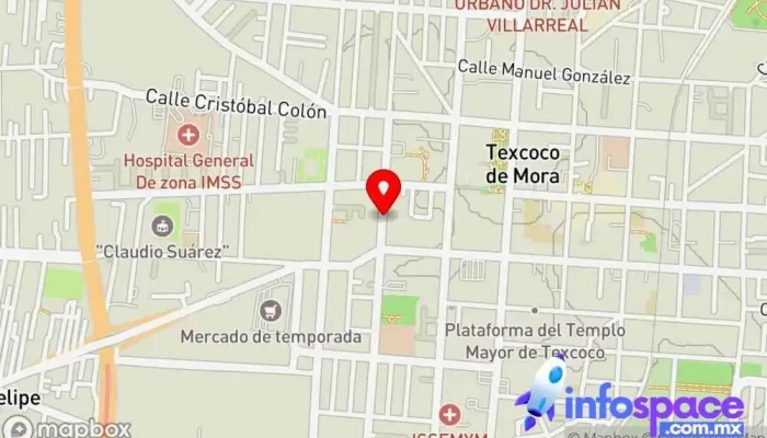 mapa de Terminal de Autobuses Teotihuacanos Bus stop en Texcoco de Mora