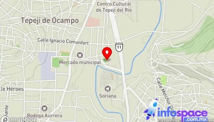 mapa de Terminal de Autobuses Tepeji del Rio Servicio de transporte en Tepeji del Río de Ocampo
