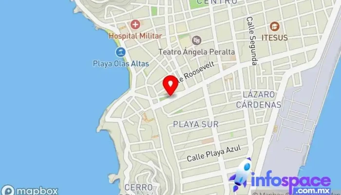 mapa de Terminal de camiones- Av. Aleman Parada para camiones en Mazatlán