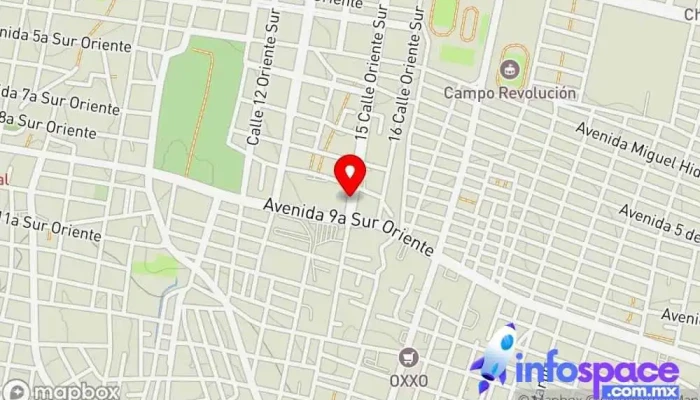 mapa de Terminal de Colectivos 85 Servicio de transporte en Tuxtla Gutiérrez